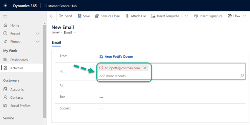 How To Send An Email To The Unresolved Email Addresses In Dynamics 365 CRM?